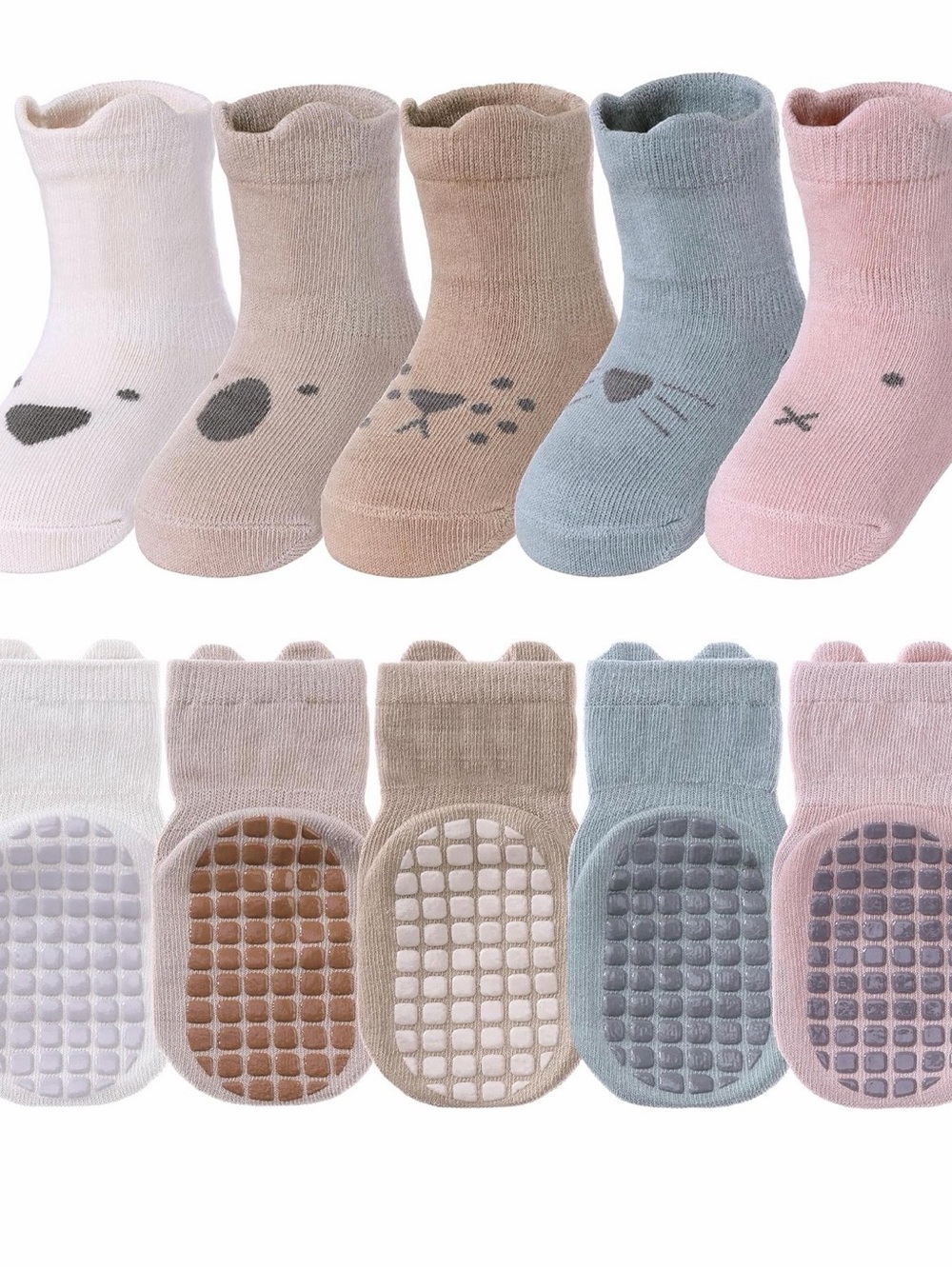 Unisex  Baby Size S Grippy Socks - 10 Pack